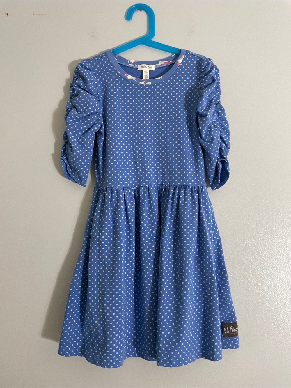 Matilda Jane Dress Cotton Polka Dot Puff Sleeve 8 Girls Boutique